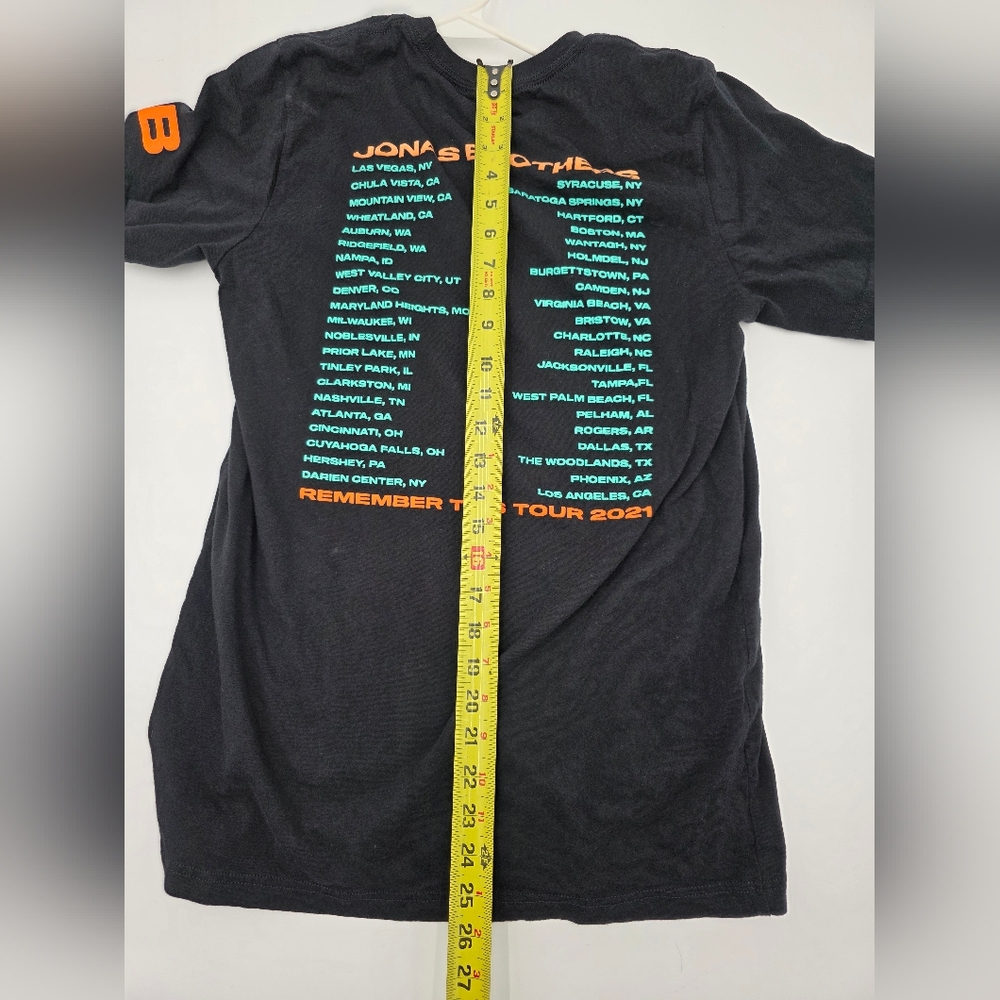 Jonas Brothers Remember This Tour 2021 Graphic Band Tee Bella Canvas Black M - Picture 5 of 12